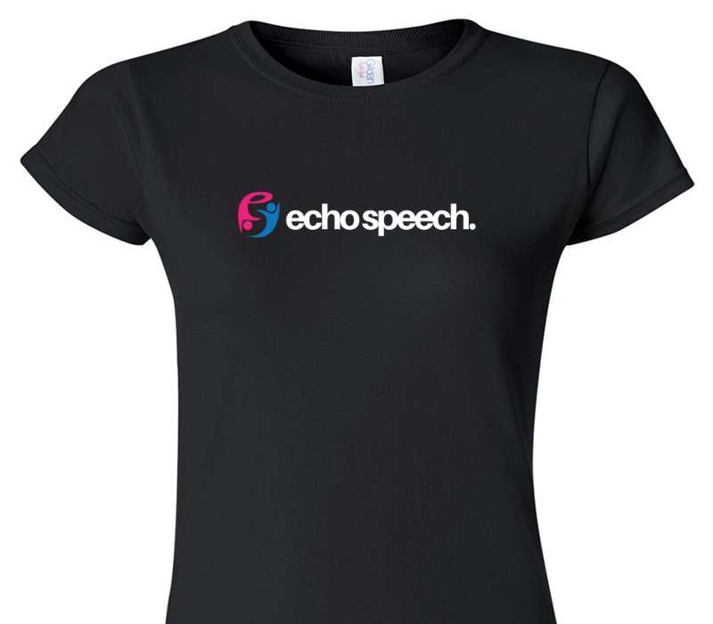 Custom Womens Soft Style 100% Cotton Black T-Shirt