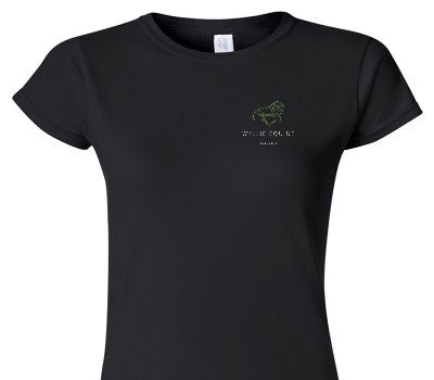 Custom Womens Soft Style 100% Cotton Black T-Shirt