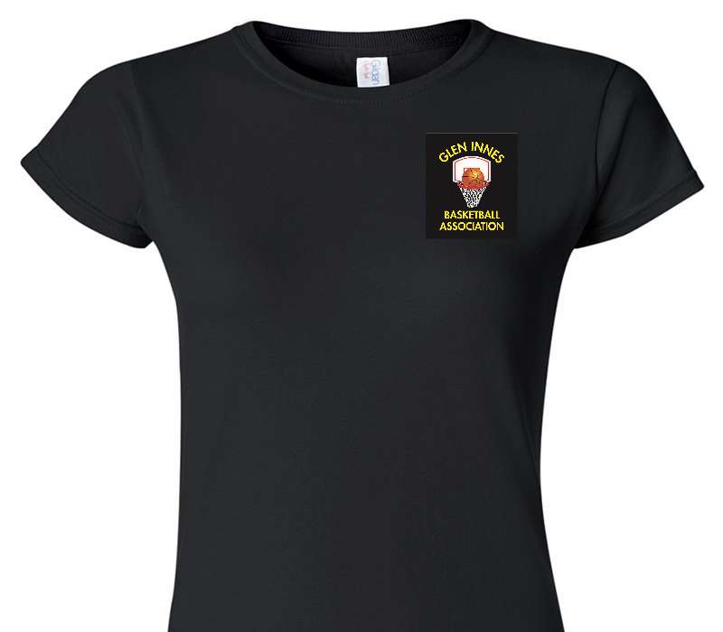 Custom Womens Soft Style 100% Cotton Black T-Shirt