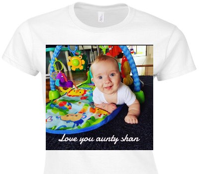 Custom Womens Soft Style 100% Cotton White T-Shirt