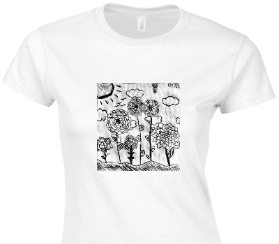 Custom Womens Soft Style 100% Cotton White T-Shirt