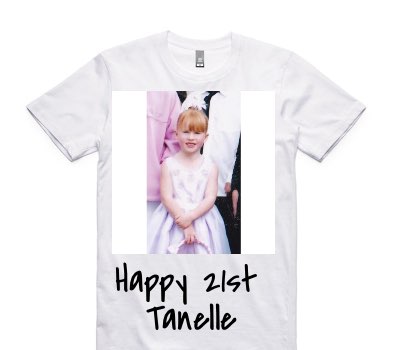 Custom AS Colour 100% Cotton White T-Shirt
