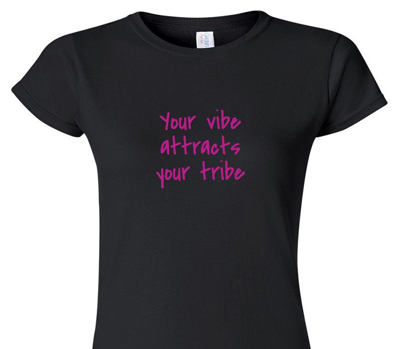 Custom Womens Soft Style 100% Cotton Black T-Shirt