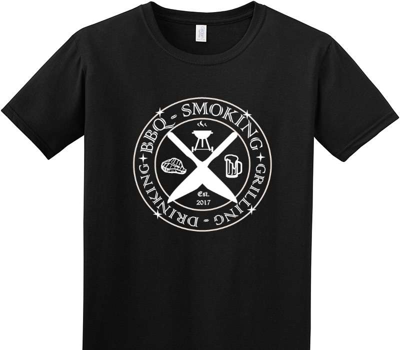 Custom Adult Soft Style 100% Cotton Black T-Shirt