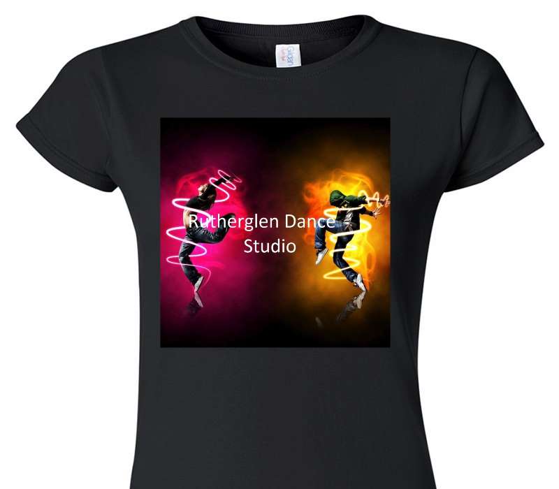 Custom Womens Soft Style 100% Cotton Black T-Shirt