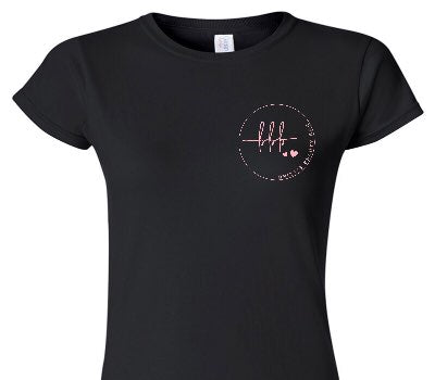 Custom Womens Soft Style 100% Cotton Black T-Shirt