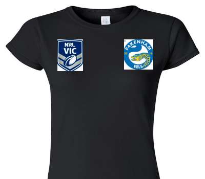 Custom Womens Soft Style 100% Cotton Black T-Shirt