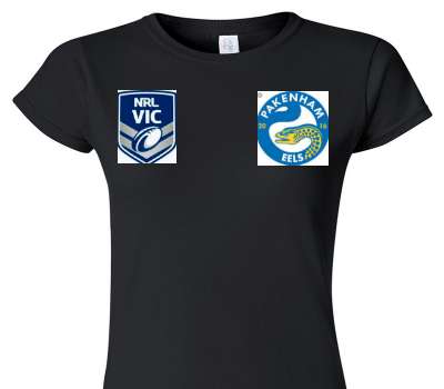 Custom Womens Soft Style 100% Cotton Black T-Shirt