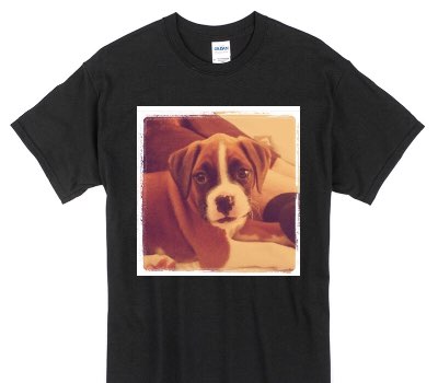 Custom Gildan 100% Cotton Black T-Shirt