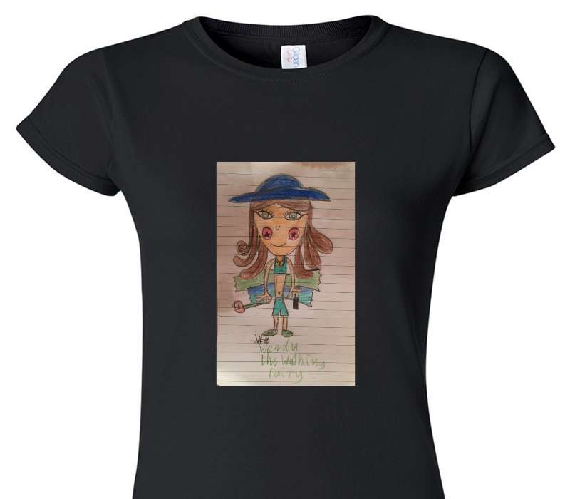 Custom Womens Soft Style 100% Cotton Black T-Shirt