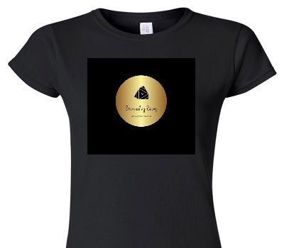 Custom Womens Soft Style 100% Cotton Black T-Shirt