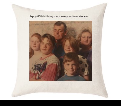 Custom Cushion Cover 50cm x 50 cm Off White
