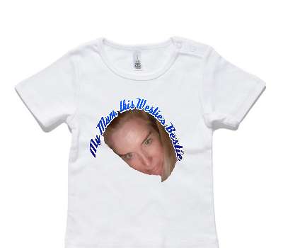 Custom AS Colour White Baby T-Shirt