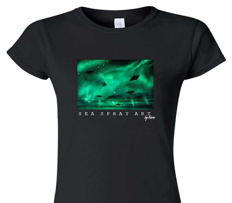 Custom Womens Soft Style 100% Cotton Black T-Shirt