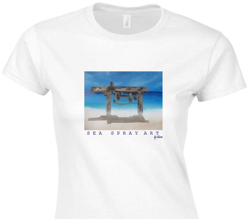 Custom Womens Soft Style 100% Cotton White T-Shirt