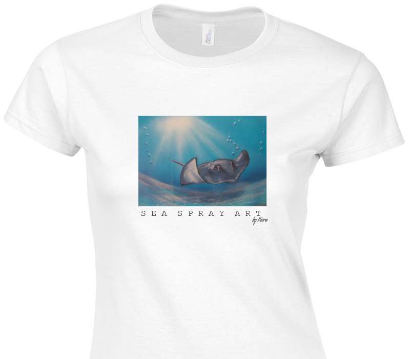 Custom Womens Soft Style 100% Cotton White T-Shirt