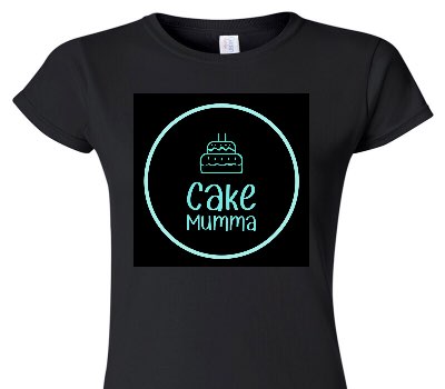 Custom Womens Soft Style 100% Cotton Black T-Shirt