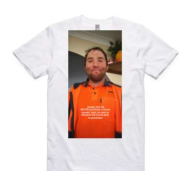 Custom AS Colour 100% Cotton White T-Shirt