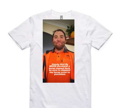 Custom AS Colour 100% Cotton White T-Shirt