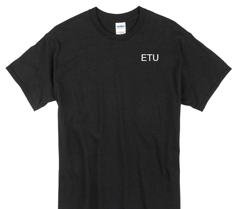Custom Gildan 100% Cotton Black T-Shirt