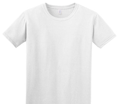 Custom Adult Soft Style 100% Cotton White T-Shirt