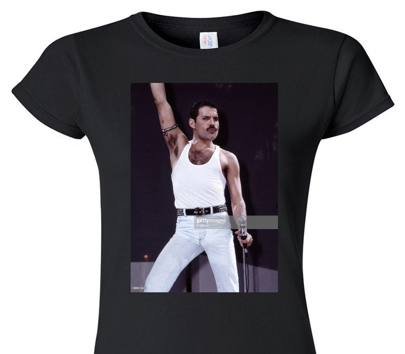 Custom Womens Soft Style 100% Cotton Black T-Shirt