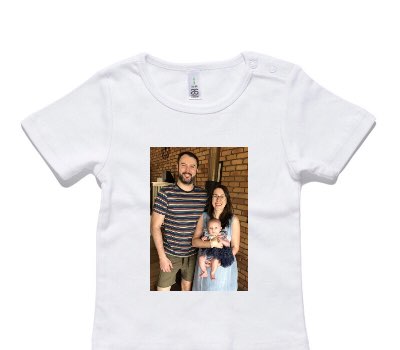Custom AS Colour White Baby T-Shirt