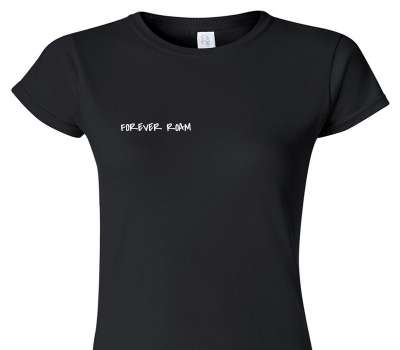 Custom Womens Soft Style 100% Cotton Black T-Shirt