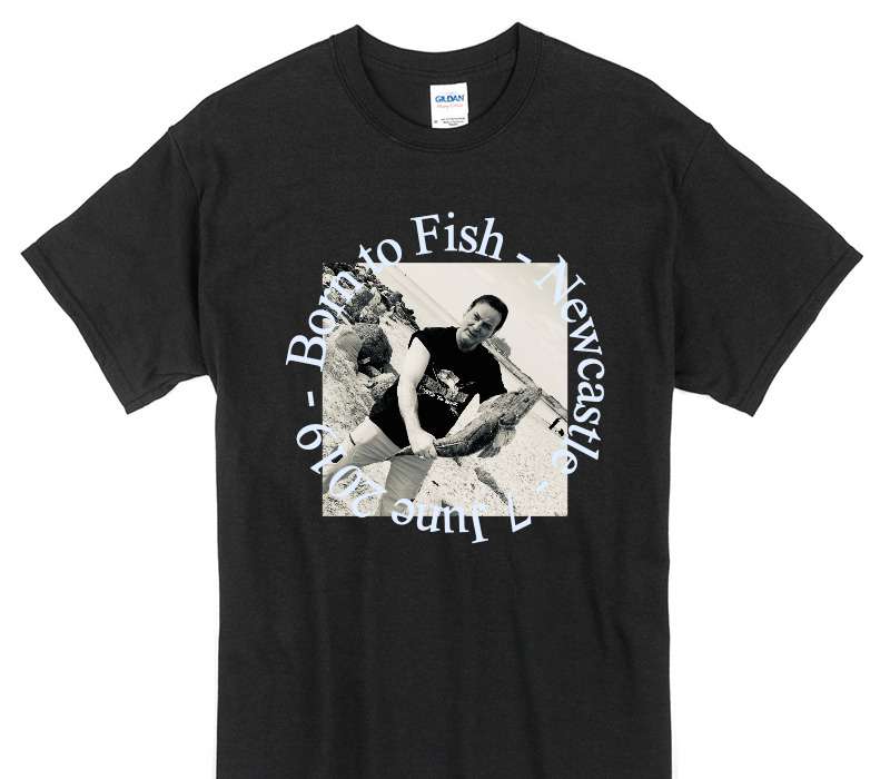 Custom Gildan 100% Cotton Black T-Shirt