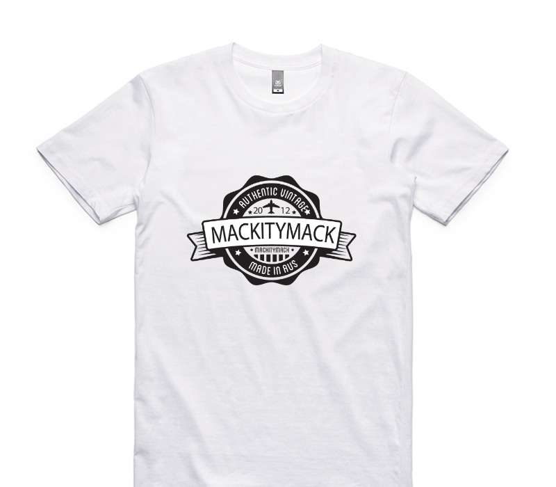Custom AS Colour 100% Cotton White T-Shirt