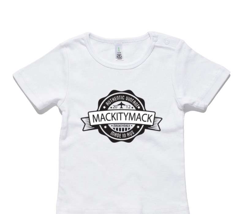 Custom AS Colour White Baby T-Shirt