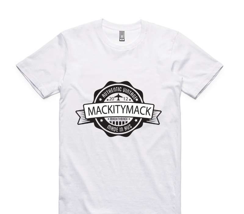 Custom AS Colour 100% Cotton White T-Shirt