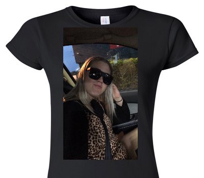 Custom Womens Soft Style 100% Cotton Black T-Shirt