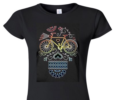 Custom Womens Soft Style 100% Cotton Black T-Shirt