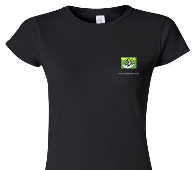 Custom Womens Soft Style 100% Cotton Black T-Shirt
