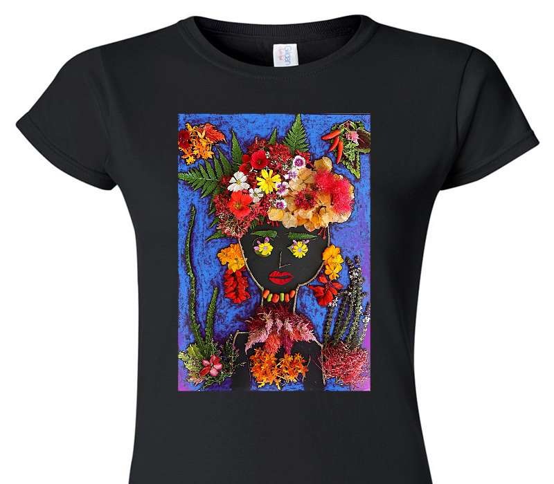 Custom Womens Soft Style 100% Cotton Black T-Shirt