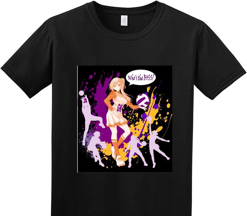 Custom Adult Soft Style 100% Cotton Black T-Shirt