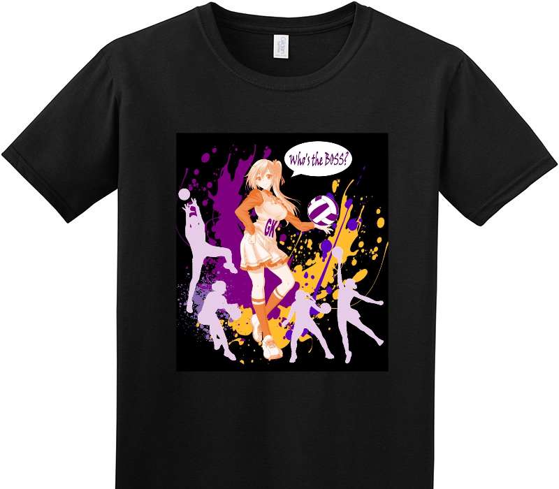 Custom Adult Soft Style 100% Cotton Black T-Shirt