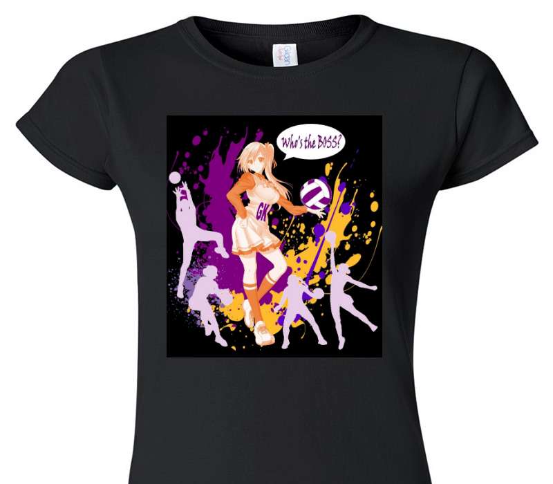 Custom Womens Soft Style 100% Cotton Black T-Shirt