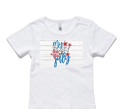 Custom AS Colour White Baby T-Shirt