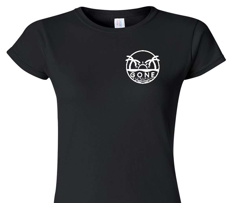 Custom Womens Soft Style 100% Cotton Black T-Shirt