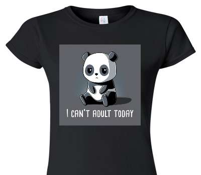 Custom Womens Soft Style 100% Cotton Black T-Shirt