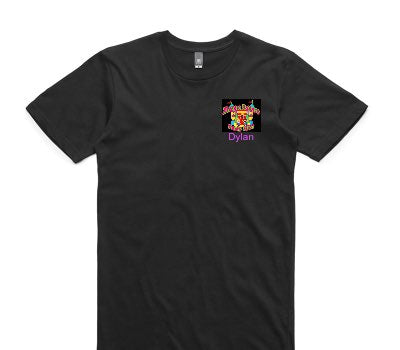 Custom AS Colour 100% Cotton Black T-Shirt