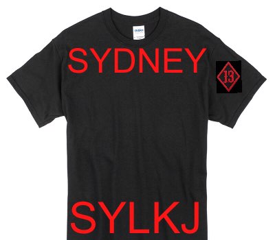 Custom Gildan 100% Cotton Black T-Shirt