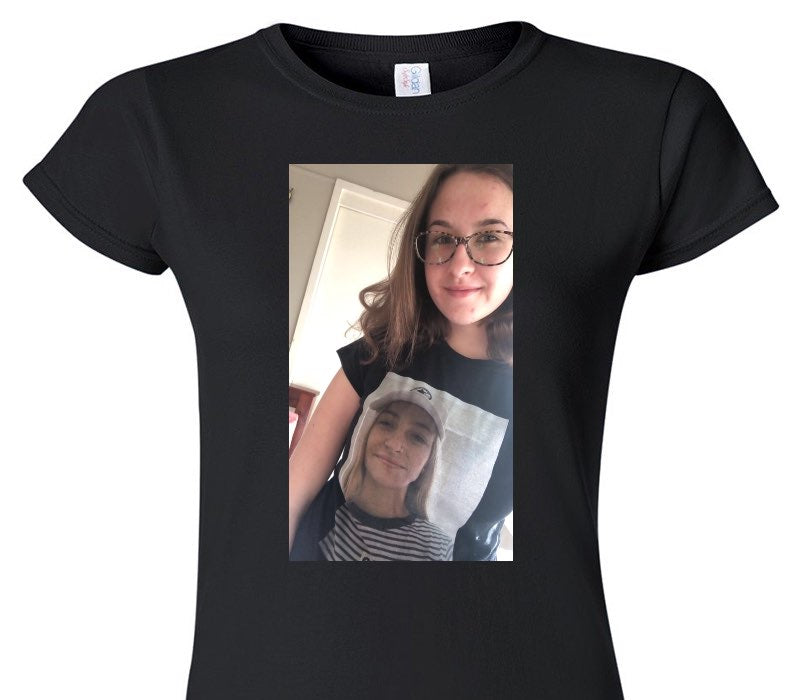 Custom Womens Soft Style 100% Cotton Black T-Shirt