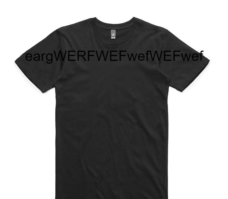 Custom AS Colour 100% Cotton Black T-Shirt