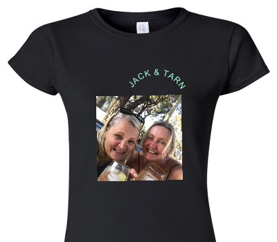 Custom Womens Soft Style 100% Cotton Black T-Shirt