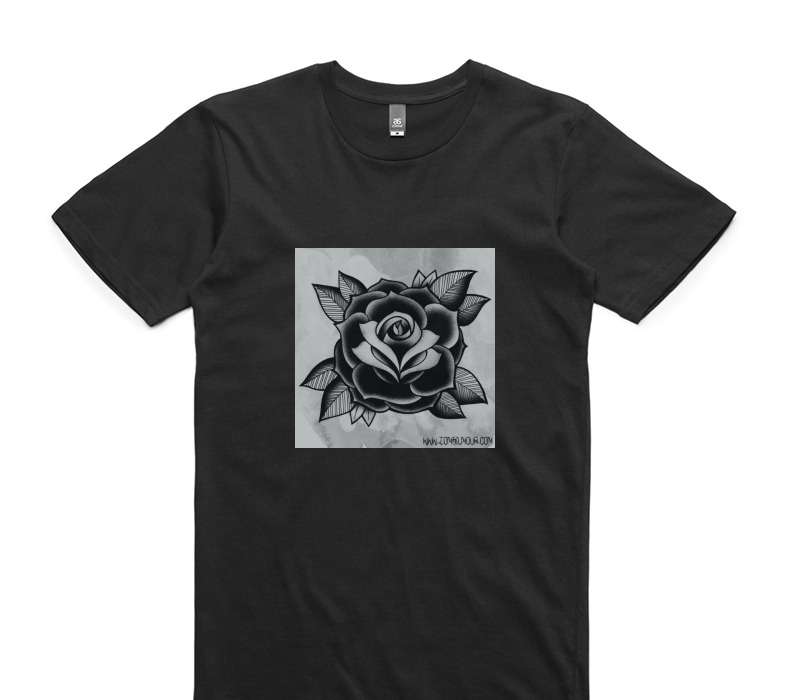 Custom AS Colour 100% Cotton Black T-Shirt