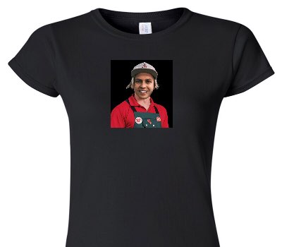 Custom Womens Soft Style 100% Cotton Black T-Shirt