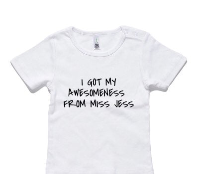 Custom AS Colour White Baby T-Shirt
